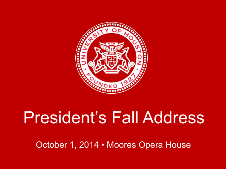 president s fall address