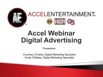 Presenters:  Courtney Crowley, Digital Marketing Specialist  Emily OMalley, Digital Marketing