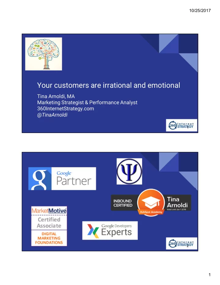 your customers are irrational and emotional