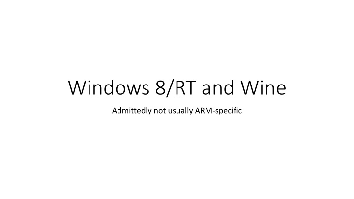 windows 8 rt and wine