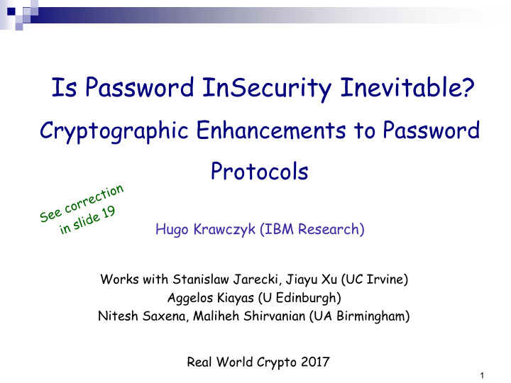 is password insecurity inevitable