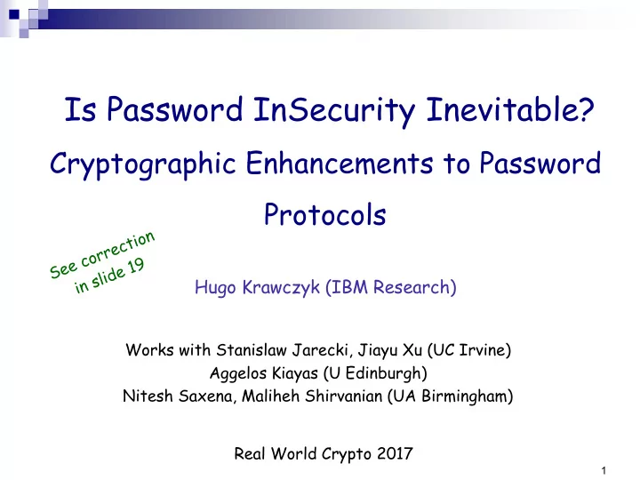 is password insecurity inevitable
