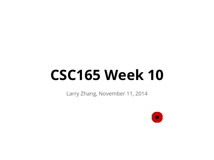 csc165 week 10