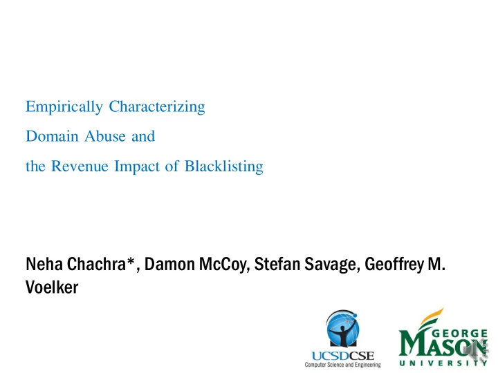 empirically characterizing