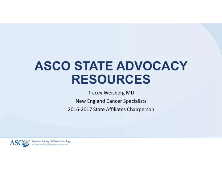 asco state advocacy resources