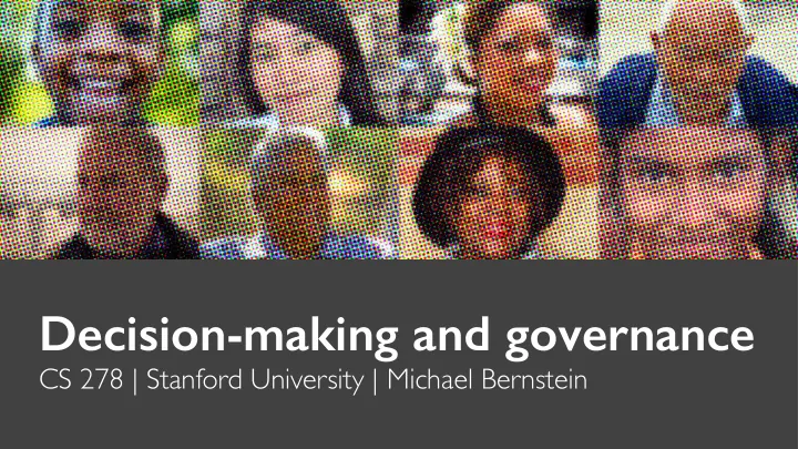 decision making and governance