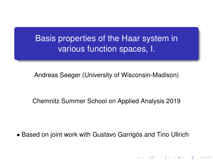 basis properties of the haar system in various function