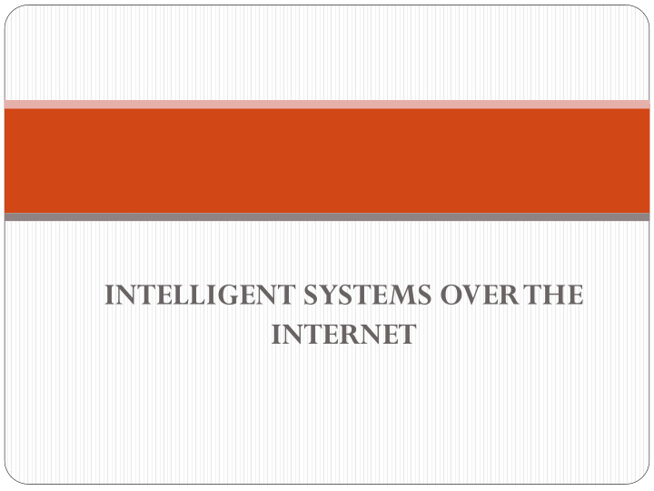 intelligent systems over the