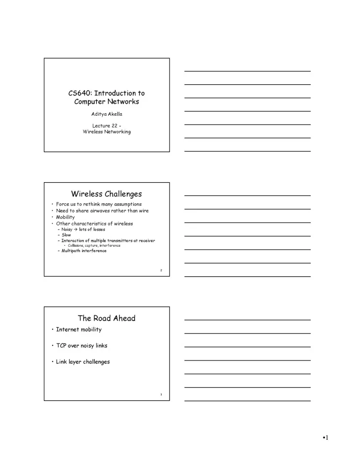 wireless challenges