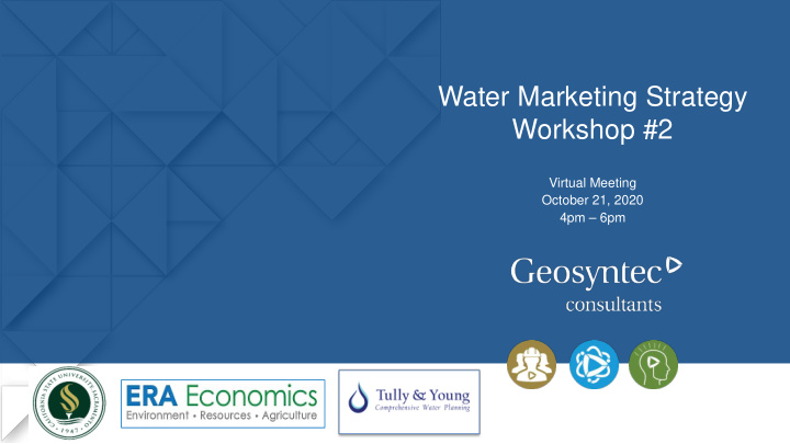 water marketing strategy workshop 2