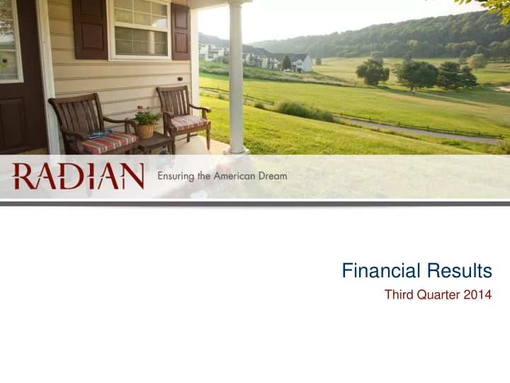 financial results