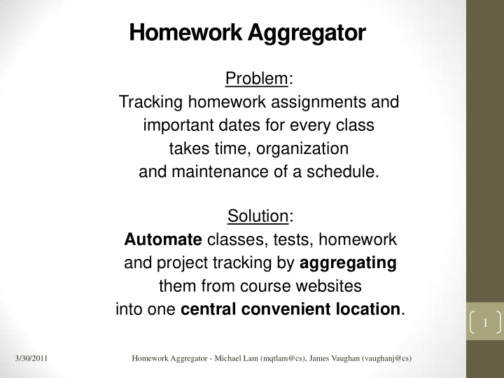 homework aggregator
