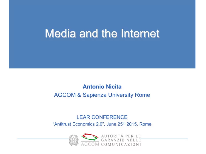 media and the internet