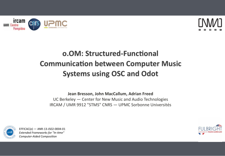 o om structured func onal communica on between computer