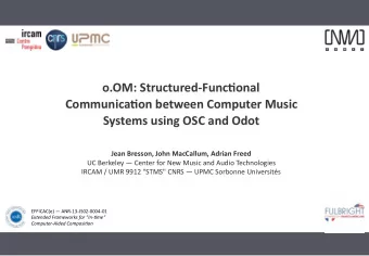 o.OM:  Structured-Func&lt;onal    Communica&lt;on  between  Computer  Music