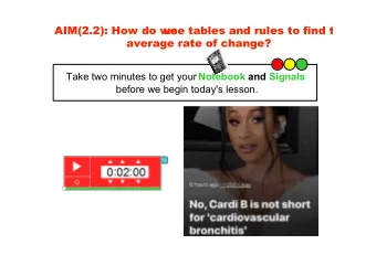 Take two minutes to get your Notebook and Signals  before we begin today's lesson.  Aim 2.2: How do