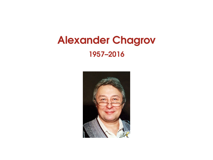 alexander chagrov