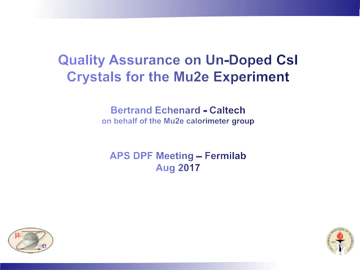 bertrand echenard aps dpf meeting august 2017 p 1