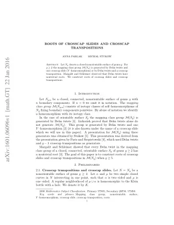 arXiv:1601.06096v1  [math.GT]  22 Jan 2016 Abstract. Let N g denote a closed nonorientable surface