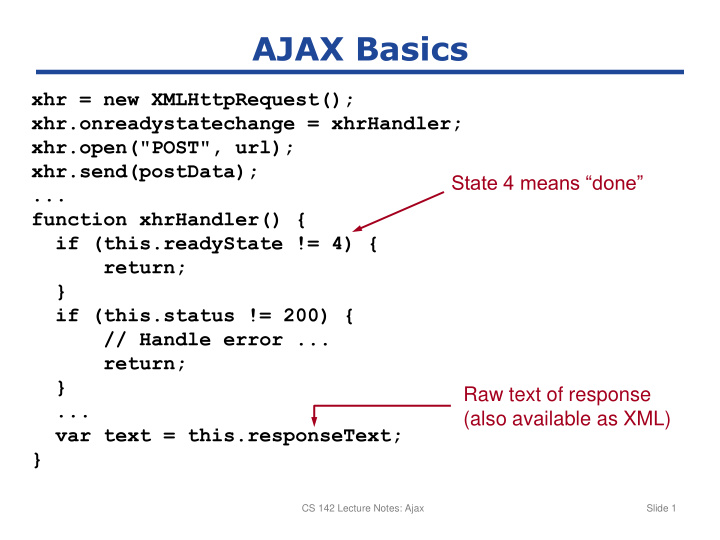 ajax basics