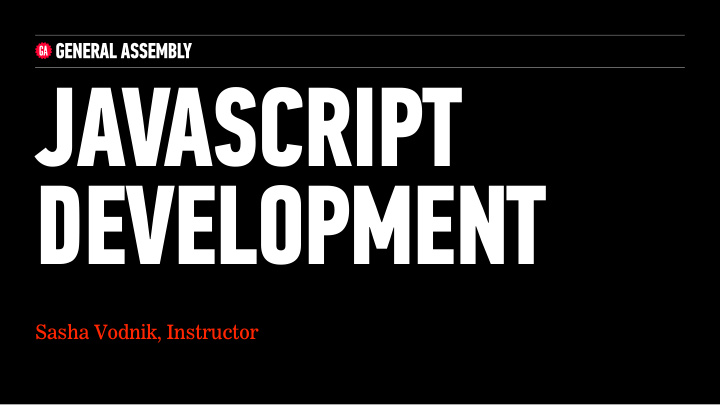 javascript development