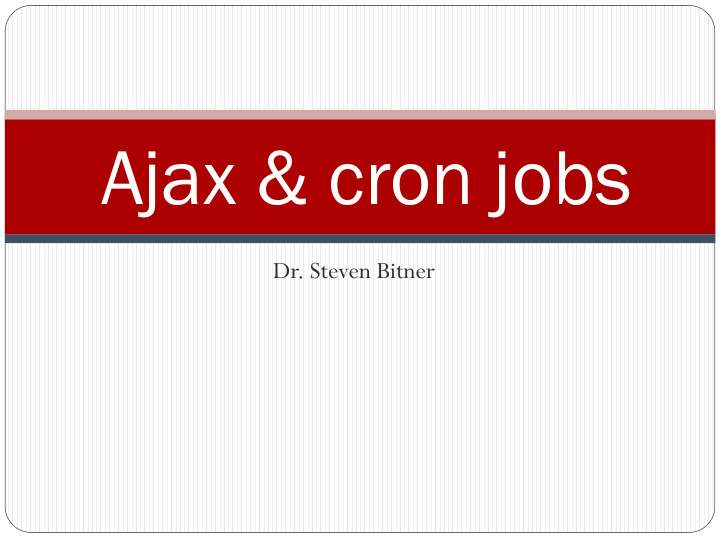 ajax cron jobs