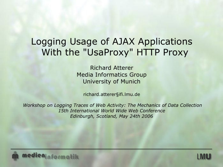 logging usage of ajax applications with the usaproxy http