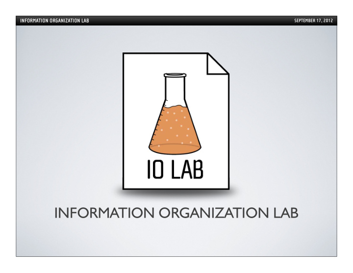 information organization lab