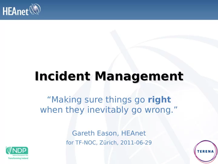 incident management incident management
