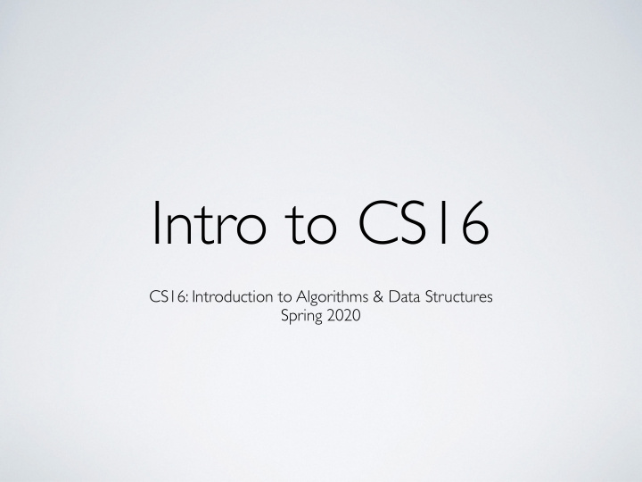 intro to cs16