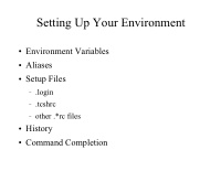 setting up your environment
