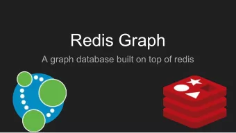 Redis Graph  A graph database built on top of redis  Whats Redis?  Open source in-memory