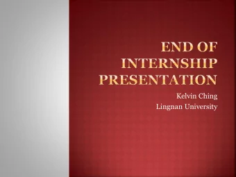 Kelvin Ching  Lingnan University  2 nd Time to PRIA  Went to UK &amp; Europe last year