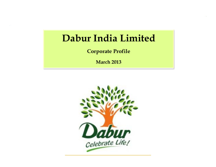 dabur india limited