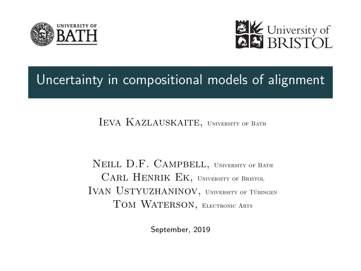 uncertainty in compositional models of alignment