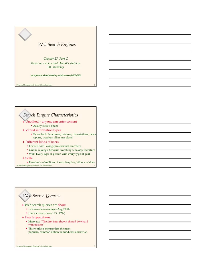 web search engines
