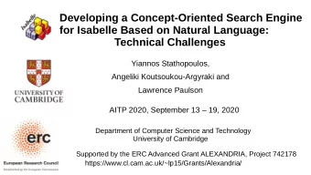 Developing a Concept-Oriented Search Engine  for Isabelle Based on Natural Language:  Technical