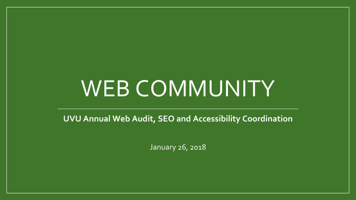 web community