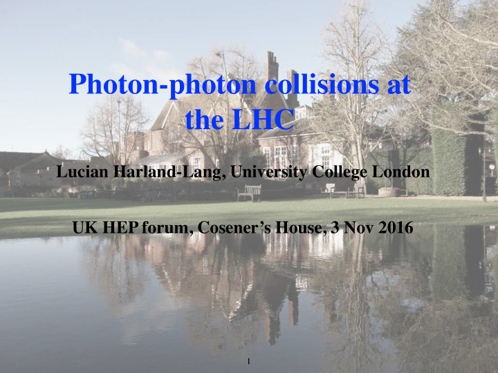 photon photon collisions at the lhc