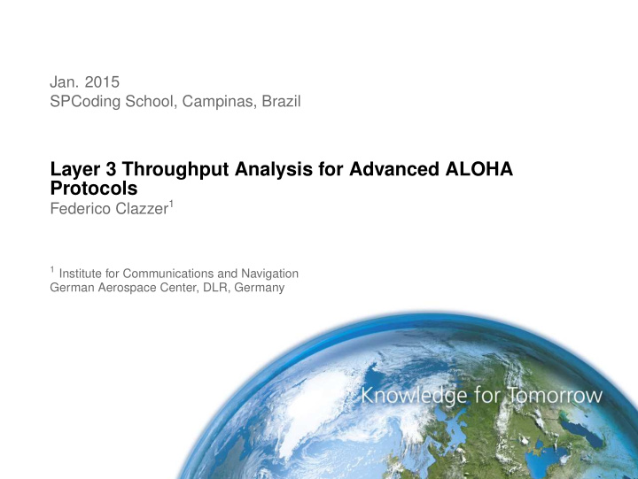 layer 3 throughput analysis for advanced aloha protocols