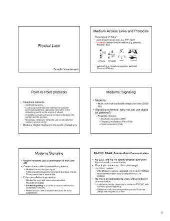 1  Multiple Access protocols  Multiple Access protocols   single shared communication channel