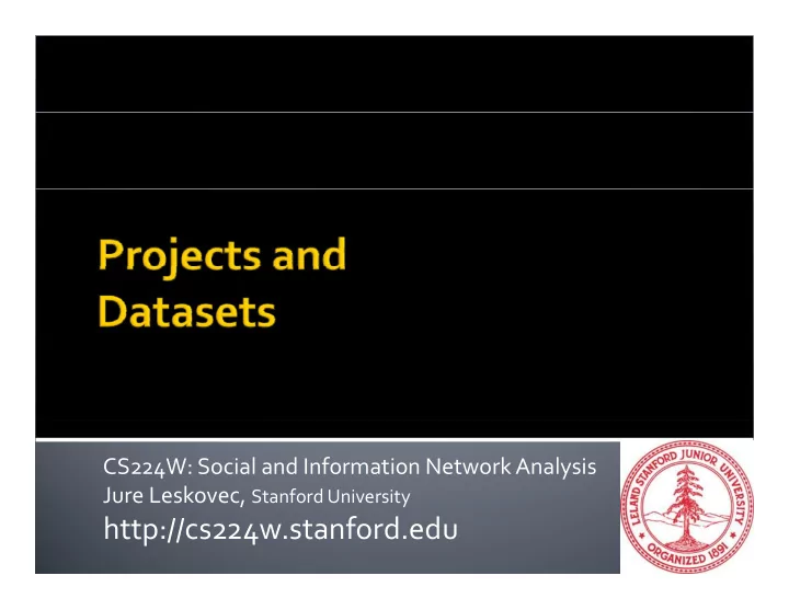 http cs224w stanford edu teams of 2 3 students 1 is also