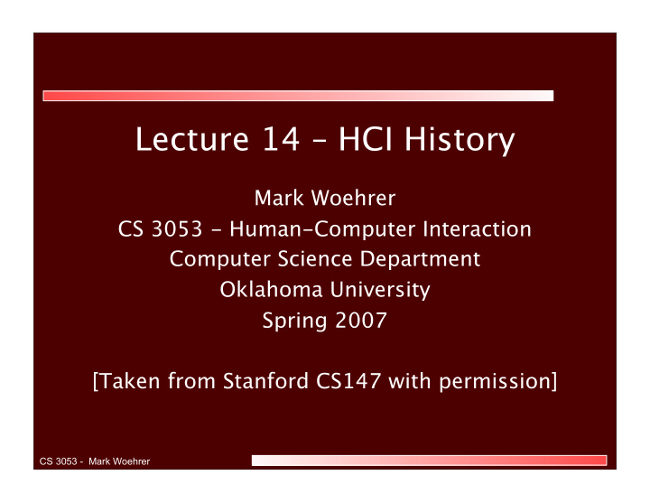 lecture 14 hci history