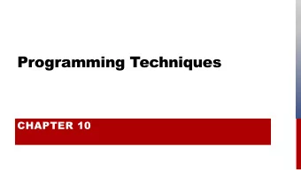 Programming Techniques  CHAPTER 10  SECTION 1  A DYNAMIC PHOTO GALLERY  OBJECTIVES    Planning