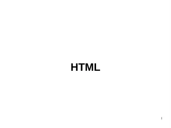 HTML  1  Markup Languages  A Markup Language is a computer language in which data and
