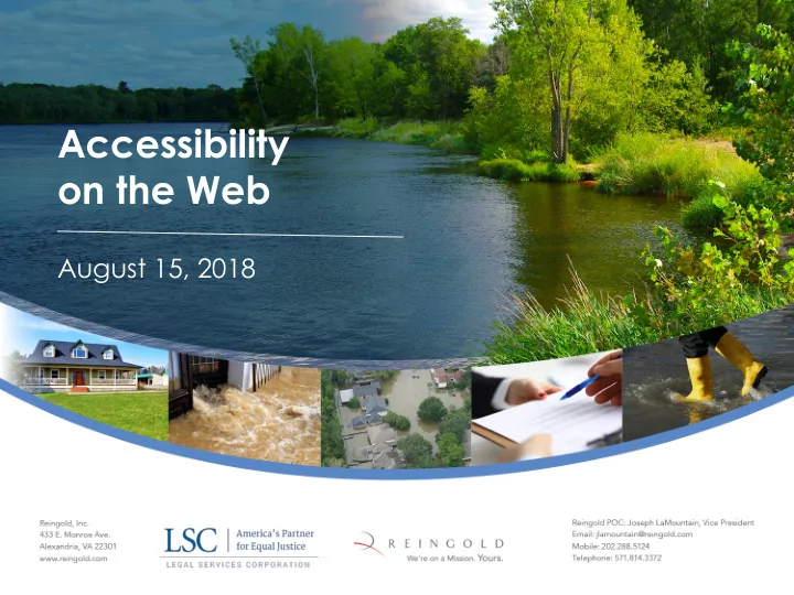 accessibility on the web