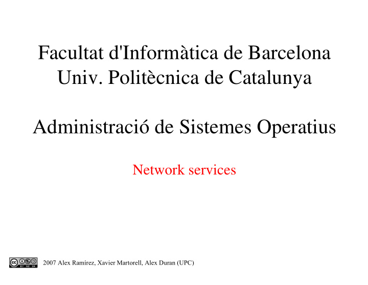 facultat d inform tica de barcelona univ polit cnica de