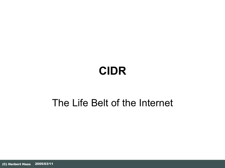 cidr
