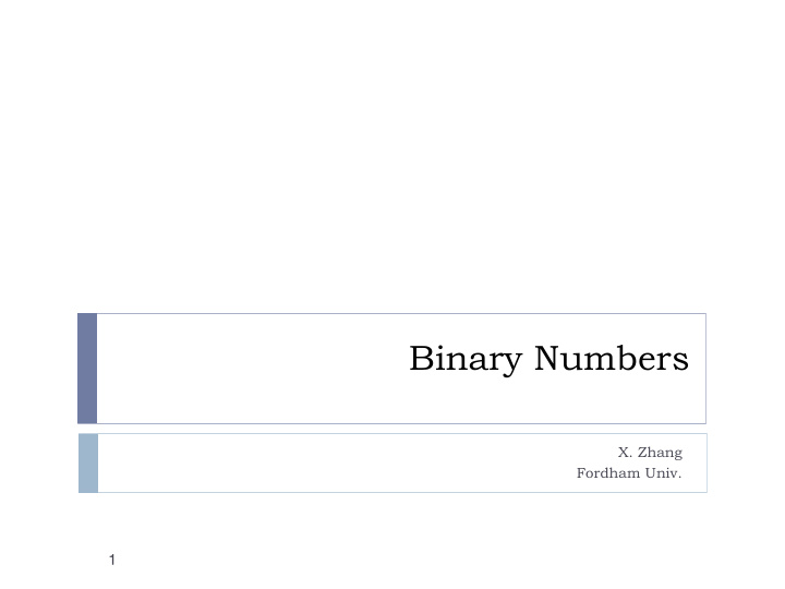 binary numbers