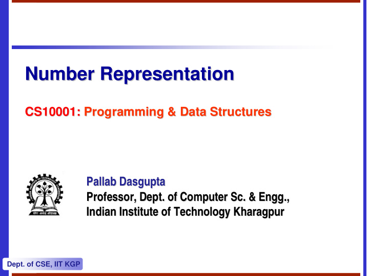 number representation number representation